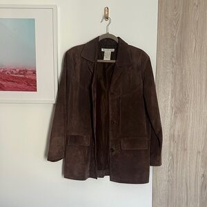 Classic Men's Brown Suede Jacket - Unbranded